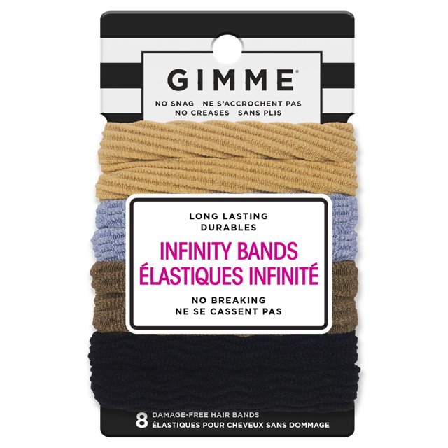GIMME Infinity Hair Bands Textured 8CT