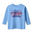 thumbnail image 4 of Gunia Kids Girls 250 Anniversary Shirt 3/4 Sleeve 4Th Of July Independence Day Flag Patriotic Casual Crewneck Tops Tee Breathable T-Shirt For Toddler To Teen 3-13 Years, 4 of 5