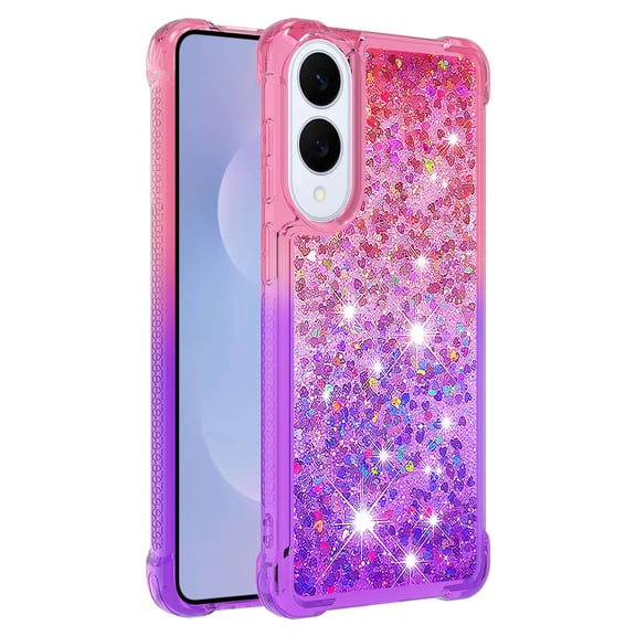 Havilah For Samsung Galaxy S25 Edge TPU Case Gradient Quicksand Phone Back Cover - Pink Purple