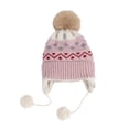 thumbnail image 4 of Mnyotv Toddler Boys Girls Beanie Hat with Ear Flaps Winter Soft Fleece Knitted Cap for Kids, 4 of 5