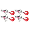 4Pcs Bass Fishing Lure Soft Swimbait Fishing Bait Grub Worm Tail with 2