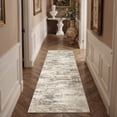 thumbnail image 3 of BERTHMEER 2'x6' Washable Runner Rugs for Hallway Kitchen Entryway Bedroom Non-slip Abstract Rugs,Brown&Yellow, 3 of 6