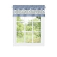 thumbnail image 4 of PowerSellerUSA Crisp & Clean Minimalist Two-Tone Window Curtain Set with Matching Tie-backs, 5-Piece or 3-Piece Full Window Set, Rod Pocket Top, Valance, 4 of 7