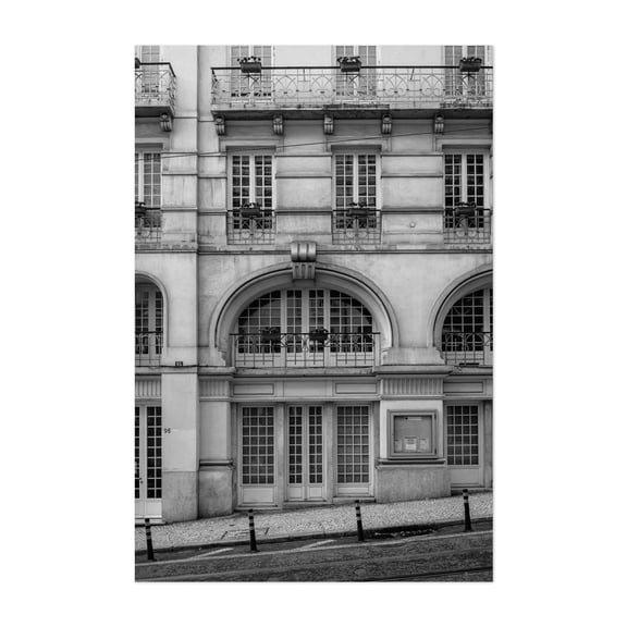 Lisbon Architectural 02 B&W - Lisbon Portugal Photography Unframed Wall Art Print 5 x 7 inches