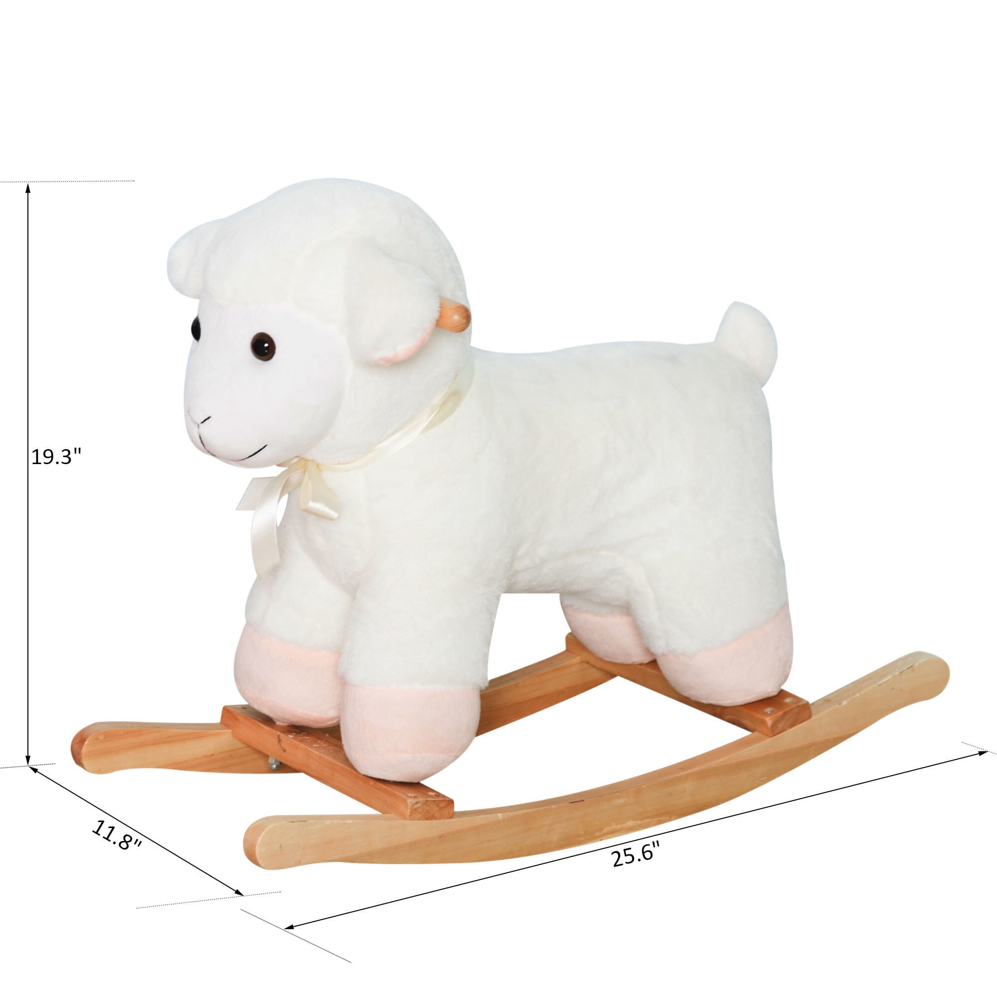 Childrens Bike, Lamb Rocking Horse Sheep, Nursery Stuffed Animal Ride On Rocker for Kids, Wooden Plush, White, White Kids Bike,Plush Girls Bike, Toys Kids Bikes & Riding Toys