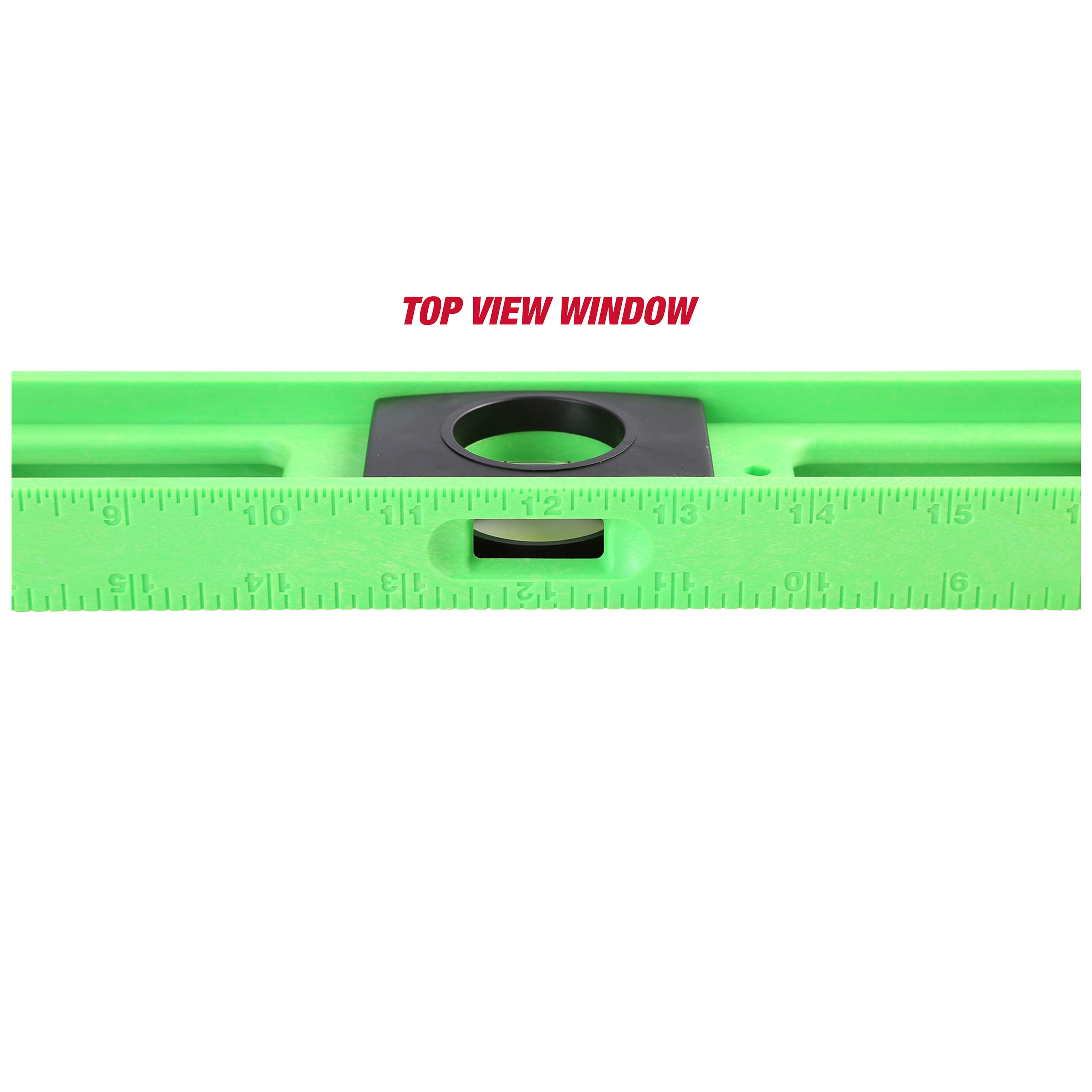 Hyper Tough 24-Inch 3 Vial Poly Level, High Viz Green
