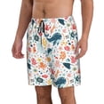 thumbnail image 2 of KLL Sea Life 1 Men's Casual Summer Beach Shorts Hawaiian Shorts with Pockets-X-Large, 2 of 5