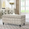 thumbnail image 4 of Homebeez Storage Ottoman Bench with Hinged Lid,Footrest Stool, Coffee Table for the Living Room, Bedroom and Kids Room, 4 of 5