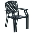 thumbnail image 3 of vidaXL Stackable Patio Chairs Outdoor Seating Stacking Dining Chair Steel Black, 3 of 6