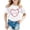 White, variant on XEGLSBU Short Sleeve Shirts for Girls Girls Casual Short Sleeve T Shirt with Prints Crew Neck Top for Play and School Wear White Size 11-12 Years