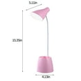 thumbnail image 3 of Three-speed Eye Protection Desk Lamp, Plastic, Usb Rechargeable, for Student Homework, Dormitory Bedside, and Office Reading, Pink, by FAJHHA, 3 of 8