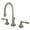 Brushed Nickel, variant on Kingston Brass KS2980DFL NuFrench Widespread Bathroom Faucet with Brass Pop-Up, Matte Black