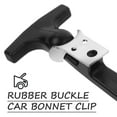 thumbnail image 3 of HEALEEP Car Hood Hardware Rectangular Hatch Latch 1Set Rubber Stainless Steel 9X3.1X0.8in for Automotive Repair, 3 of 8