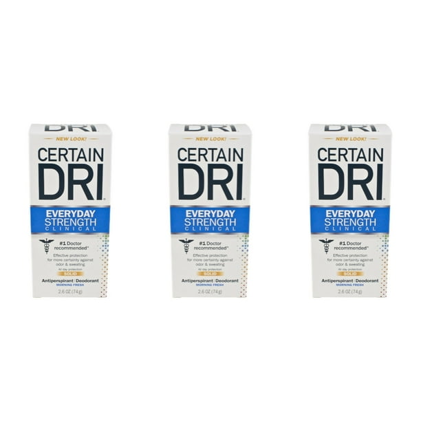 Certain Dri Everyday Strength Clinical Unisex Deodorant Solid, Morning