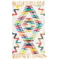 thumbnail image 1 of Unique Loom 3153192 2 x 3 ft. Chindi Trellis Rectangle Rug, Ivory, 1 of 1