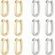 thumbnail image 1 of Juego de 10 aros Paris de 2 colores chapados en oro de 18 quilates, de 15,5 mm de largo y ovalados, con piercings pequeños., 1 of 9