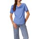 thumbnail image 1 of INSPIRAR CHIC Blusa Casual de Manga Corta con Cuello de Cowl para Mujeres XL Azul, 1 of 1