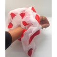 thumbnail image 2 of Handmade Red Lip Embroidered Organza Hair Scrunchie, 2 of 5