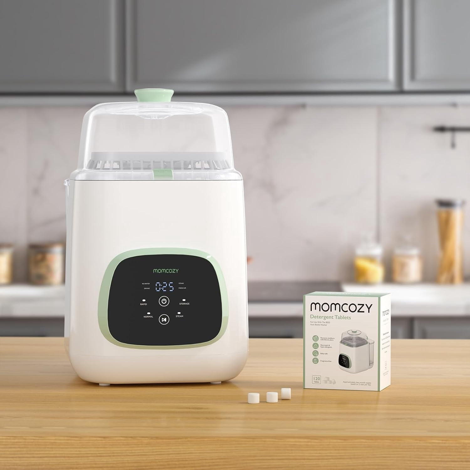 Momcozy Official Washing Block for Momcozy Bottle Washer, 120 Tablets