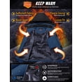 thumbnail image 3 of Chaqueta impermeable TACVASEN para hombre resistente al agua, color azul, talla L, 3 of 7