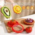 thumbnail image 3 of Soporte para Tomates Fresh Stretch Pod Food Savers  4 Uds. Silicona Reutilizable Nevera, 3 of 9