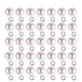 thumbnail image 2 of 100pcs Pearl Button Sweater Shirt Button Wedding Dress Pendant Decorative Beads Pearl Buttons Embellishments (White 10mm, 2 of 7