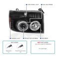 thumbnail image 3 of Spec-D Tuning Daul Halo Black Projector Euro Headlights F250 F350 Black Compatible with 1992-1996 Ford F-150/ F-250/ F-350, 1992-1996 Ford Bronco, Left + Right Pair Headlamps Assembly, 3 of 5