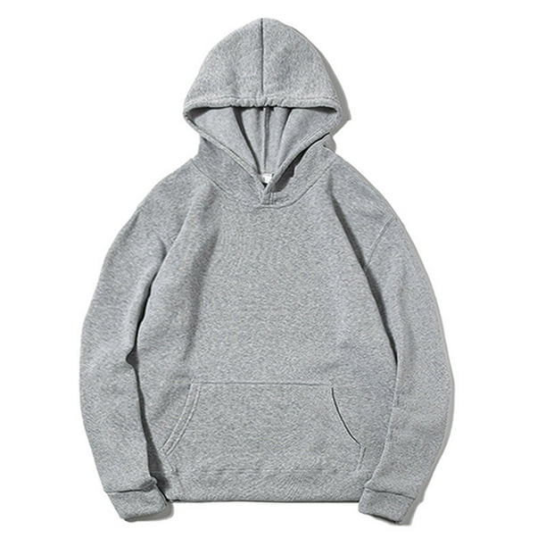 pstuiky Camisas de manga larga abrigadas para hombre, Sudadera con capucha deportiva de manga larga para hombre, estilo relajado y liso Tops de talla grande para hombre xxl