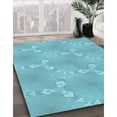 thumbnail image 3 of Ahgly Tapis Rond Lavable en Machine Intérieur Transitionnel Macaw Bleu Vert, 7 Pieds Rond, 3 of 7