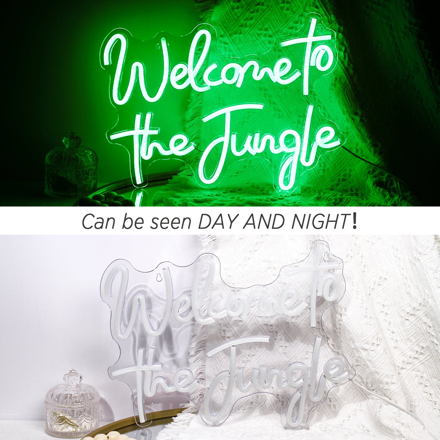 Wanxing Willkommen Zu Den Dschungel Neon Zeichen LED Licht Für