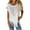 White, variant on ZQUUVOU Women's T-Shirt Casua Solid Color Round Neck Short Sleeve Tassle Hem Blouse White (4XL)