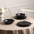 thumbnail image 4 of Stone Lain Oasis 4-Piece Dinner Plate Set Stoneware, Black, 4 of 6