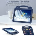 thumbnail image 6 of Allytechgroup iPad Air 13 Inch M2 2024 Kids Case, DIY Figures Lightweight EVA Rubber Handle Stand Shockproof Children Friendly Bumper Case Cover for Apple iPad Air 13" 2024 M2, NavyBlue, 6 of 8