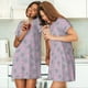 thumbnail image 4 of Fotbe Flamingo Bata de Dormir para Mujer con Estampado, Camisón de Algodón de Manga Corta, Ropa de Dormir Casual, 4 of 6