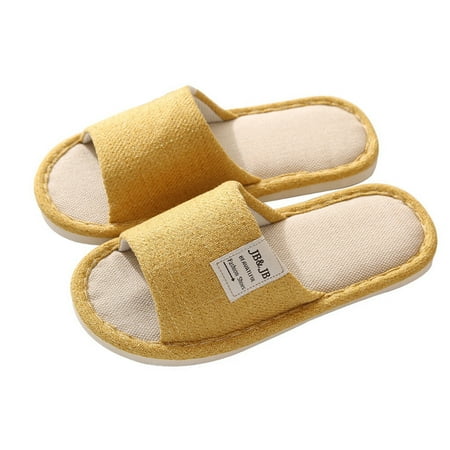 

1 Pair Cotton Linen Slippers Indoor Casual Shoes Household All Seasons Slippers