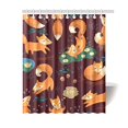 thumbnail image 1 of MKHERT Funny Cute Little Fox Shower Curtain Waterproof fabric Polyester Bath Curtain 60x72 inch, 1 of 1