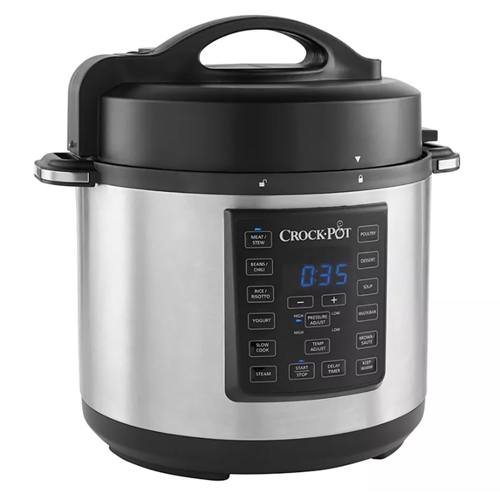  Crock-Pot 2100467 Express Easy Release  6 Quart Slow, Pressure,  Multi Cooker, Stainless Steel: Home & Kitchen