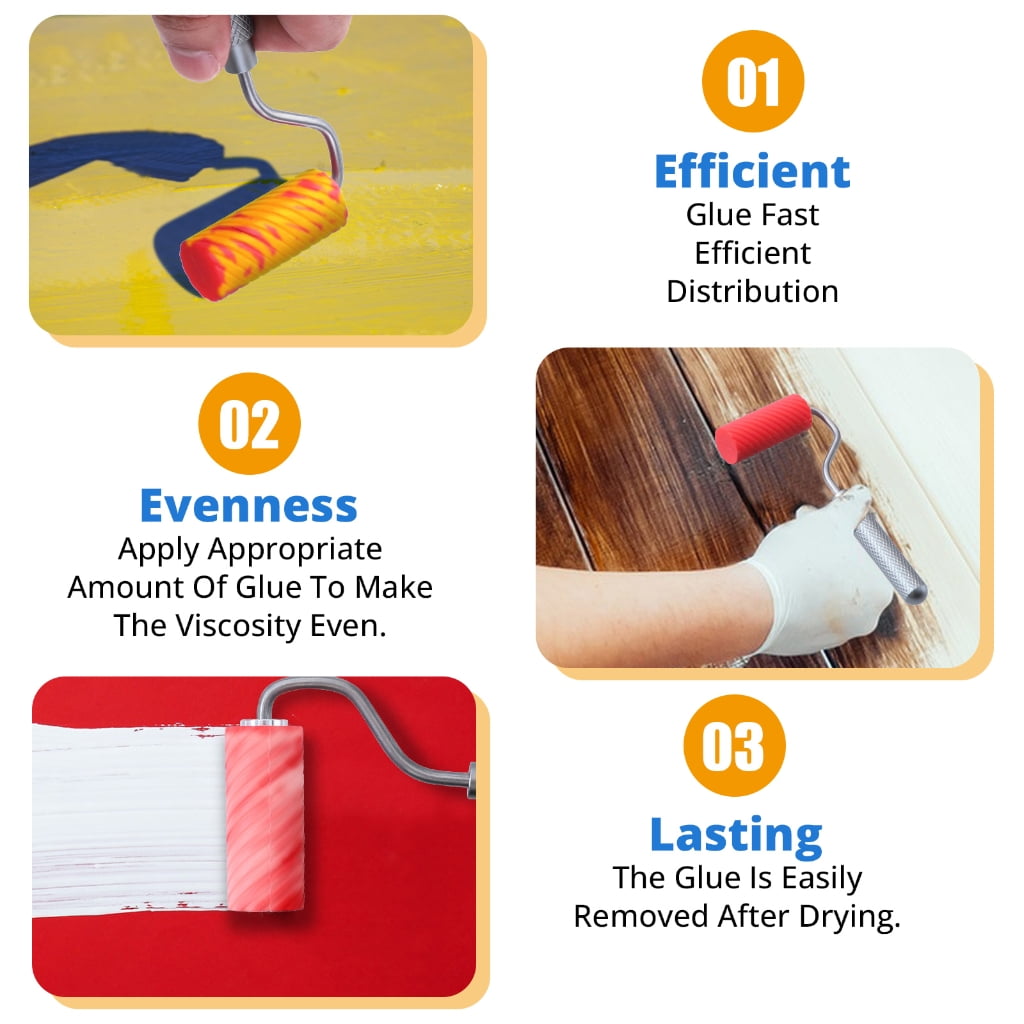 Glues Roller Wood Glues Quick Even Application Reusable Glues Roller for Crafts Woodworking Adhesive Project Glues Roller