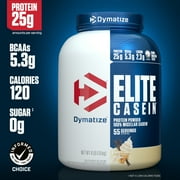 Dymatize Elite 100% Micellar Casein Powder, 25g Protein, Smooth Vanilla, 4 lb