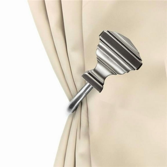 Central Design 4881-035 Kira Curtain Holdback & Tiebacks, Satin Nickel - Set of 2