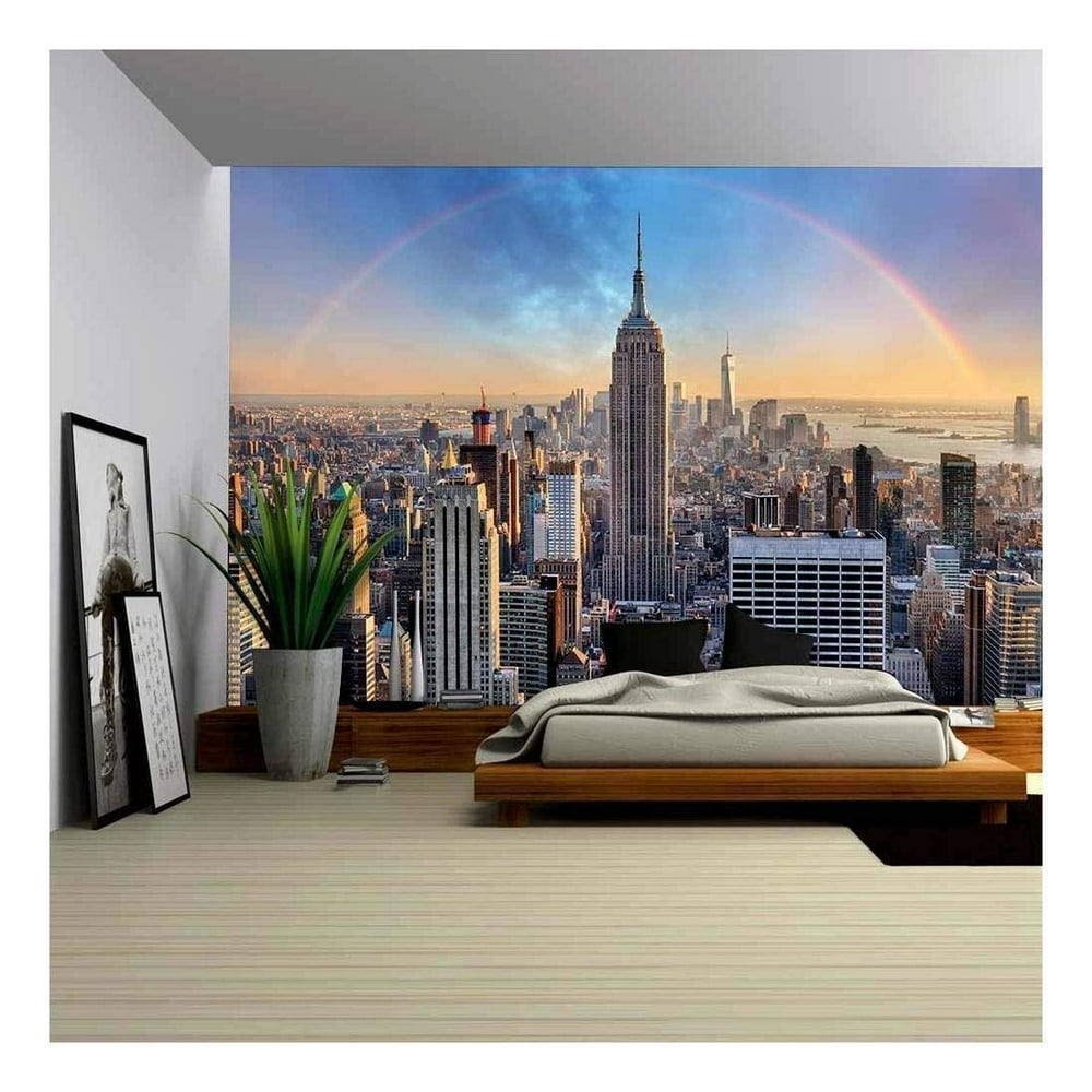 Wall26 Skyscrapers in New York City Peel & Stick Wallpaper, 100x144 inches