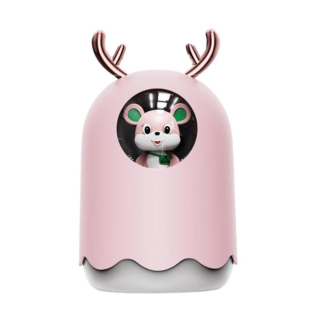Humidificador USB LED de 300 ml, difusor de aroma para el hogar, coche, relajante, regalo Rosado