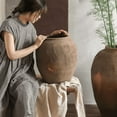 thumbnail image 5 of Round Earthenware Brown Pot, 5 of 13