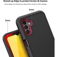 thumbnail image 4 of For Samsung A13 5G Case, Galaxy A13 Case Shockproof Dual Layer Heavy Duty Drop Protection Sports Tough Hybrid Bumper Rugged Rubber Cover Phone Case for Samsung Galaxy A13 5G 2021 Black Red, 4 of 7
