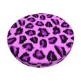 thumbnail image 2 of Round Bar Stool Seat Covers, purple leopard print Elastic Round Chair Cover Stool Seat Slipcover Bar Stool Cushions Round Pad for 12-14 inch, 2 of 7