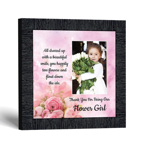 Flower Girl Gift Picture Frame, Wedding Keepsake for Her