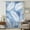 Indigo, Navy, Denim, Cobalt, variant on Terracotta Leaves Sheer Curtains 45 Inches Long, Summer Coastal Botanical Plants Vintage Light Filering Curtains, Breathable Simi Curtain Privacy Drapes for Kitchen Bathroom Small Window Treatment