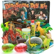 Dinosaur Toys MEGA KIT! OMG! Pre-Made Plus DIY Slime!! - Includes Volcano, 12 Jurassic Dinos, 5-Pack Dinosaur Eggs That Hatch - Non-Stick Playset with Mat Has Surprise Bonus Slime Inside!