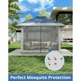 thumbnail image 3 of 13x13 Ft Pop Up Gazebo Outdoor Pop-Up Tent Gazebo with Netting Height Adjustable Canopy Tent Outdoor Awning for Backyard and Patio Furniture with Carrying Bag - Blue, 3 of 7
