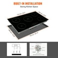 thumbnail image 6 of KFFKFF Electric Cooktop with 5 Burners, 36'' Induction Stove, Built-in Magnetic Cooktop 9200W, 9 Adjustable Heating Levels, Multifunctional Design, LED Touch Control with Child Lock, 6 of 9